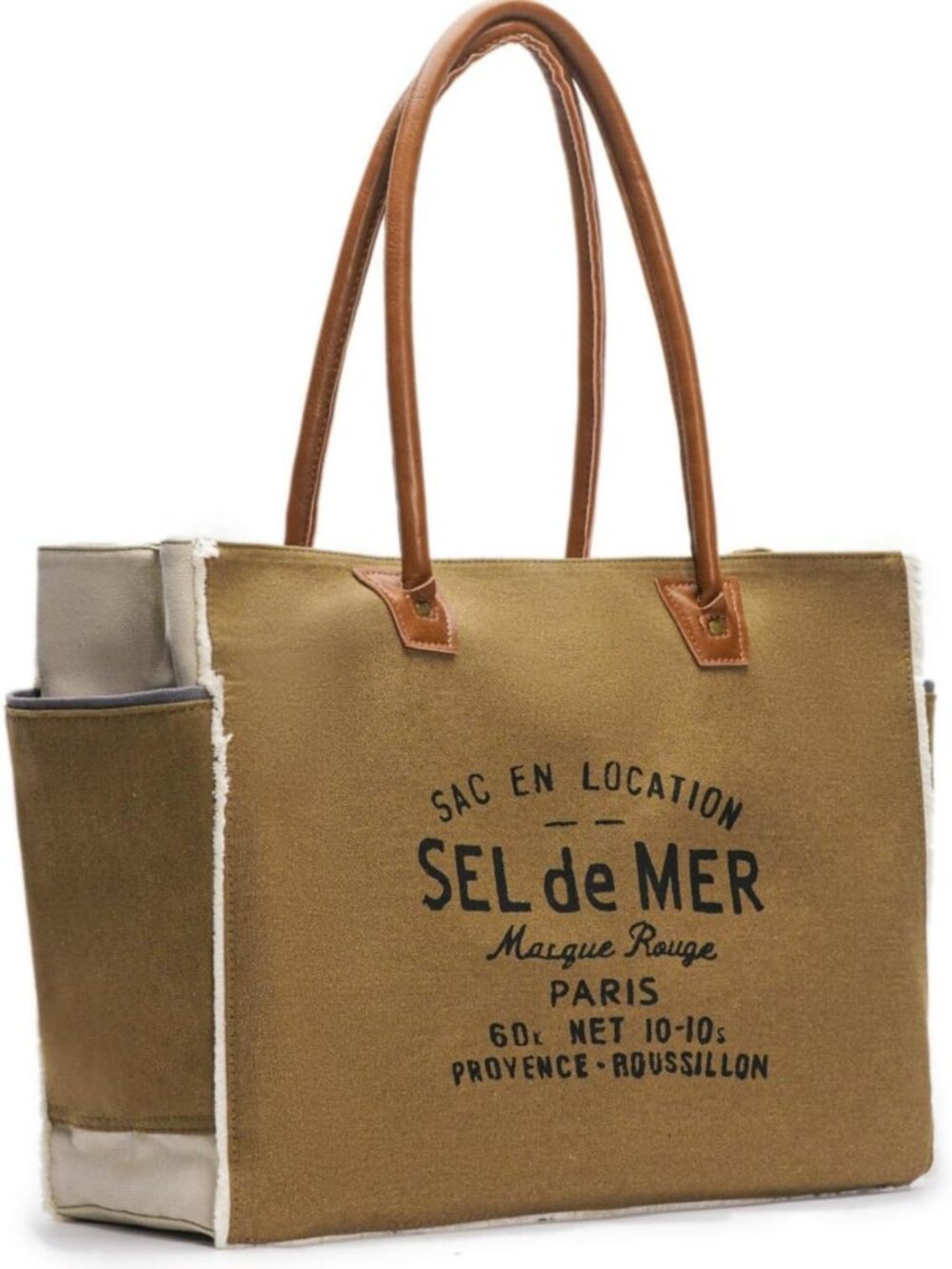 Stylish Upcycled Canvas & Leather Tote Bag | Eco-Friendly Handbag for Everyday